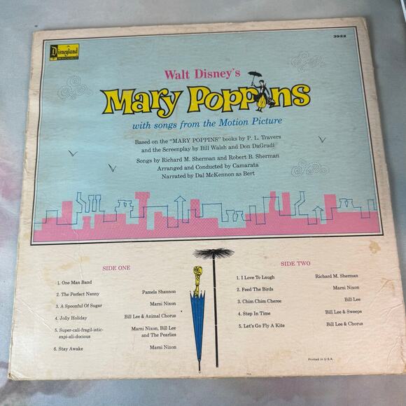 Vintage 1964 Walt Disney Mary Poppins Stories & Songs Vinyl Record - Picture 3 of 6